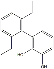 3-(2,6-Diethylphenyl)benzene-1,2-diol Struktur