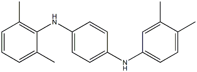 N-(2,6-Dimethylphenyl)-N'-(3,4-dimethylphenyl)-p-phenylenediamine Struktur