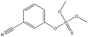 Thiophosphoric acid O,O-dimethyl O-[m-cyanophenyl] ester Struktur