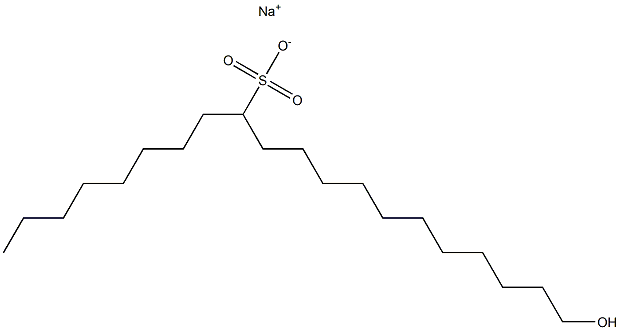 20-Hydroxyicosane-9-sulfonic acid sodium salt Struktur