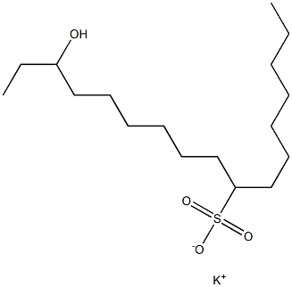 15-Hydroxyheptadecane-8-sulfonic acid potassium salt Struktur