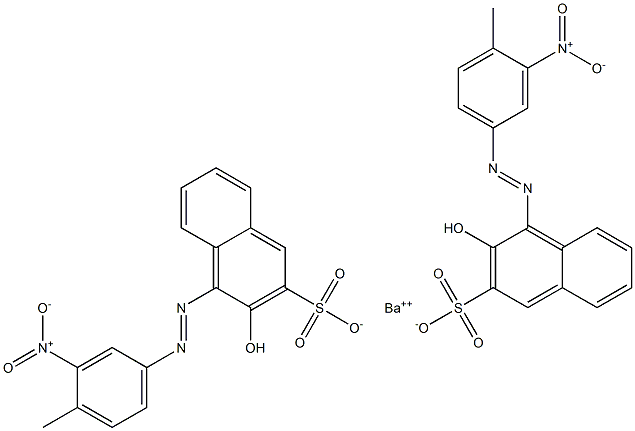 Bis[1-[(4-methyl-3-nitrophenyl)azo]-2-hydroxy-3-naphthalenesulfonic acid]barium salt Struktur