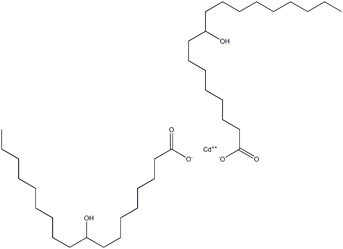 Bis(9-hydroxyoctadecanoic acid)cadmium salt Struktur