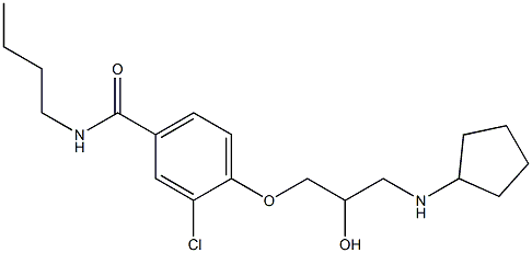 1-[4-[Butylcarbamoyl]-2-chlorophenoxy]-3-[cyclopentylamino]-2-propanol Struktur