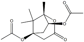 (1S,5S,7S)-5,7-Diacetoxy-1,8,8-trimethyl-2-oxabicyclo[3.2.1]octan-3-one Struktur