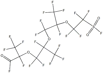 11-(Fluorosulfonyl)-2,5,8-tris(trifluoromethyl)dodecafluoro-3,6,9-trioxaundecan-1-one Struktur