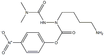 N2-(Dimethylcarbamoyl)-2-azalysine p-nitrophenyl ester Struktur