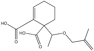 2-Cyclohexene-1,2-dicarboxylic acid hydrogen 1-[1-(methallyloxy)ethyl] ester Struktur