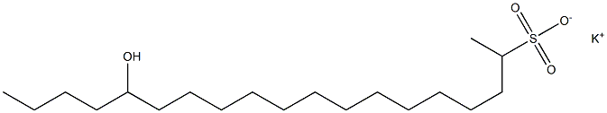 15-Hydroxynonadecane-2-sulfonic acid potassium salt Struktur