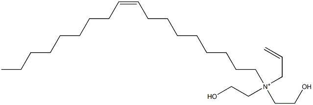 (Z)-N,N-Bis(2-hydroxyethyl)-N-(2-propenyl)-9-octadecen-1-aminium Struktur