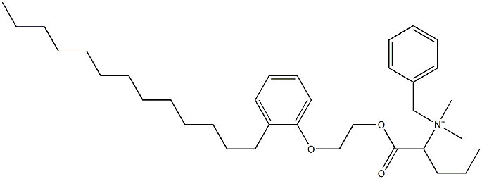 N,N-Dimethyl-N-benzyl-N-[1-[[2-(2-tridecylphenyloxy)ethyl]oxycarbonyl]butyl]aminium Struktur