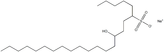 9-Hydroxytricosane-6-sulfonic acid sodium salt Struktur