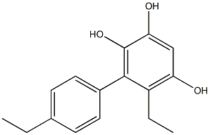 5-Ethyl-6-(4-ethylphenyl)benzene-1,2,4-triol Struktur