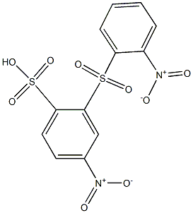 4-Nitro-2-[(2-nitrophenyl)sulfonyl]benzenesulfonic acid Struktur