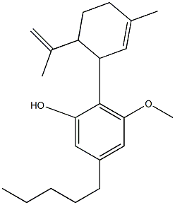 2-[3-Methyl-6-(1-methylethenyl)-2-cyclohexenyl]-3-methoxy-5-pentylphenol Struktur