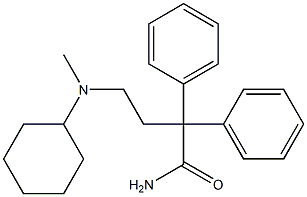 4-(Cyclohexylmethylamino)-2,2-diphenylbutyramide Struktur