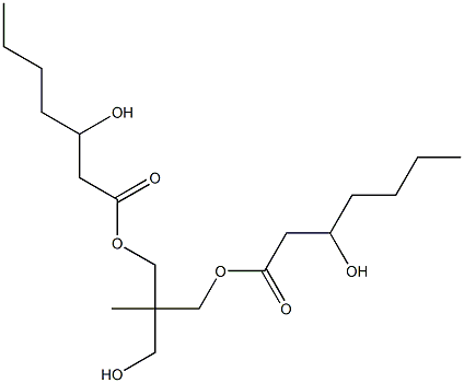 Bis(3-hydroxyheptanoic acid)2-(hydroxymethyl)-2-methyl-1,3-propanediyl ester Struktur