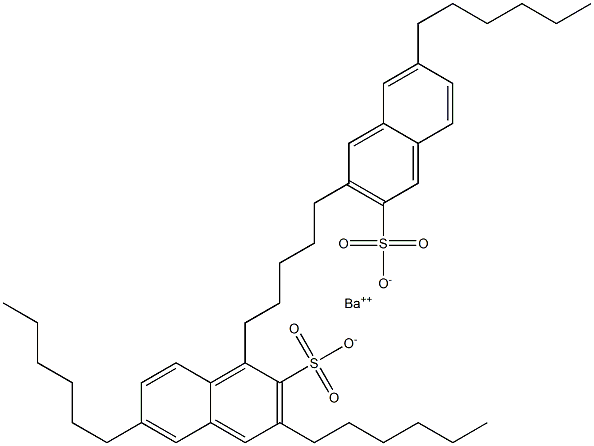 Bis(3,6-dihexyl-2-naphthalenesulfonic acid)barium salt Struktur