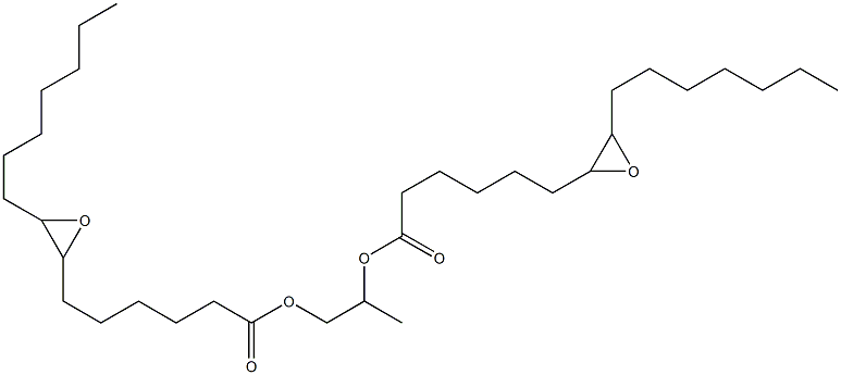 Bis(7,8-epoxypentadecanoic acid)1,2-propanediyl ester Struktur