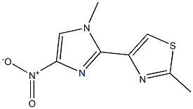 2-(2-Methylthiazol-4-yl)-1-methyl-4-nitro-1H-imidazole Struktur