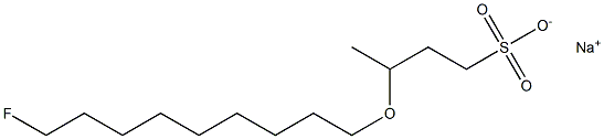 3-(9-Fluorononyloxy)-1-butanesulfonic acid sodium salt Struktur