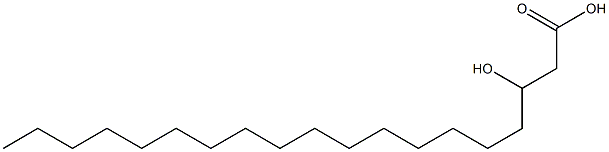 3-Hydroxynonadecanoic acid Struktur