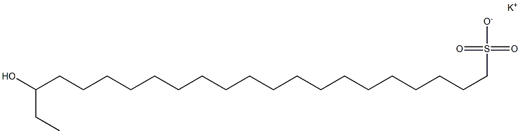 20-Hydroxydocosane-1-sulfonic acid potassium salt Struktur