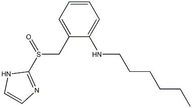 N-Hexyl-2-[(1H-imidazol-2-yl)sulfinylmethyl]aniline Struktur