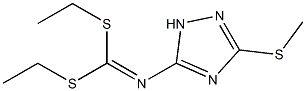 (3-Methylthio-1H-1,2,4-triazol-5-yl)imidodithiocarbonic acid diethyl ester Struktur