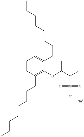 3-(2,6-Dioctylphenoxy)butane-2-sulfonic acid sodium salt Struktur