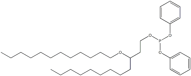 Phosphorous acid 3-(dodecyloxy)dodecyldiphenyl ester Struktur