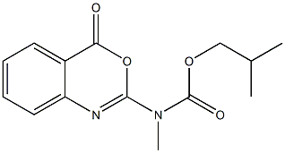 2-[Methyl(isobutoxycarbonyl)amino]-4H-3,1-benzoxazin-4-one Struktur