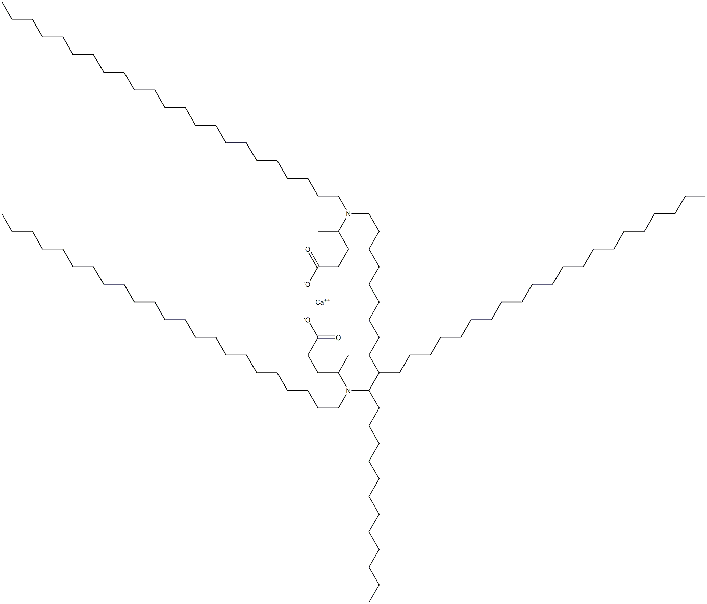 Bis[4-(ditricosylamino)valeric acid]calcium salt Struktur