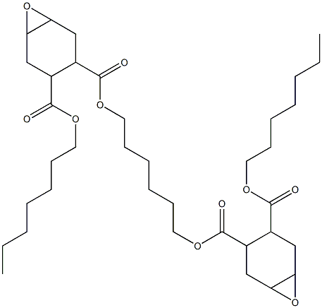 Bis[2-(heptyloxycarbonyl)-4,5-epoxy-1-cyclohexanecarboxylic acid]1,6-hexanediyl ester Struktur