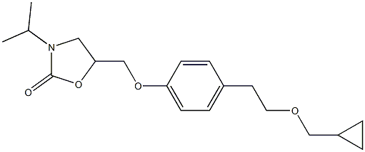 3-(1-Methylethyl)-5-[[4-[2-[(cyclopropylmethyl)oxy]ethyl]phenyl]oxymethyl]oxazolidin-2-one Struktur