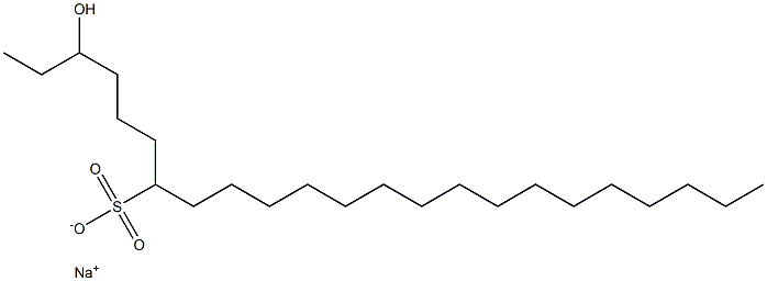 3-Hydroxytricosane-7-sulfonic acid sodium salt Struktur