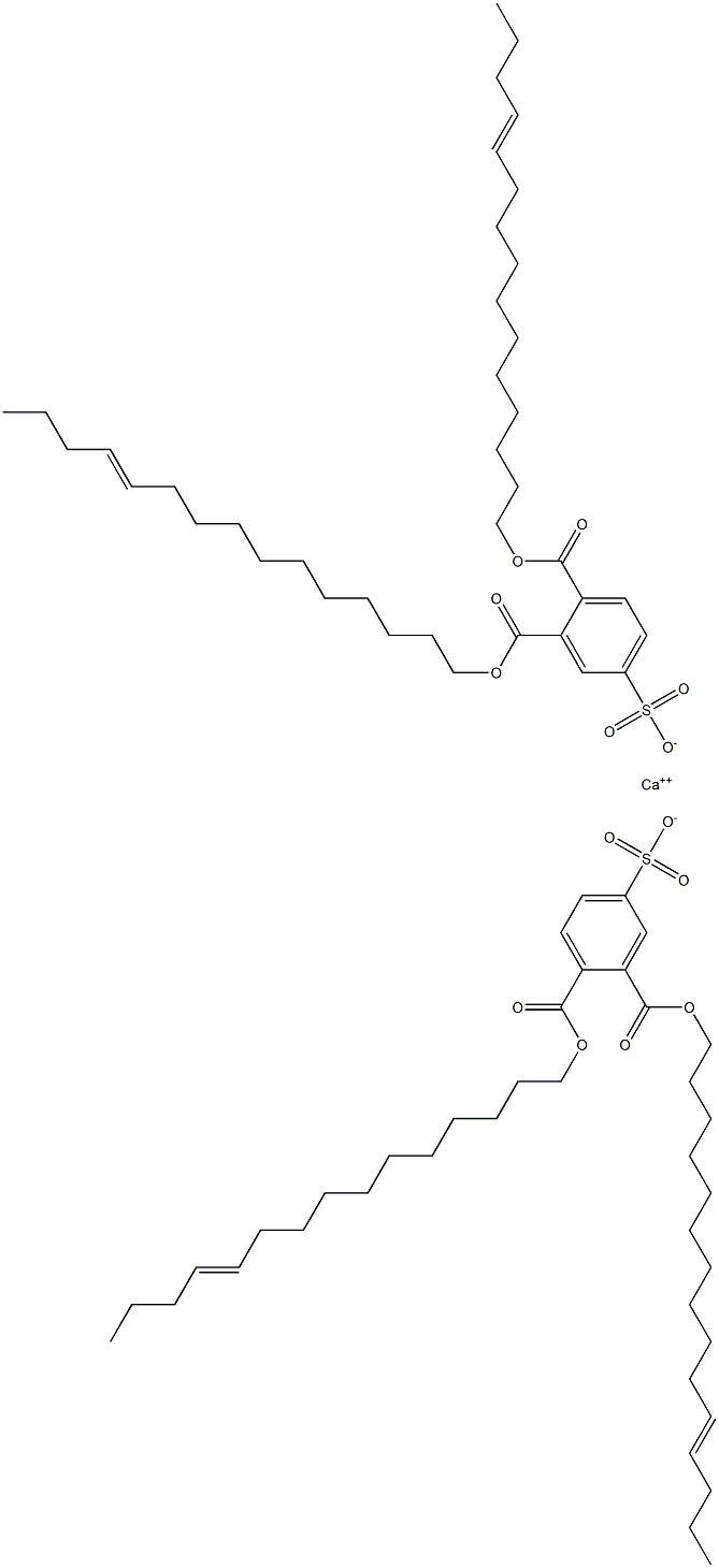 Bis[3,4-di(11-pentadecenyloxycarbonyl)benzenesulfonic acid]calcium salt Struktur