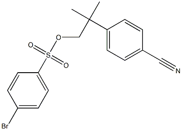 4-Bromobenzenesulfonic acid 2-methyl-2-(4-cyanophenyl)propyl ester Struktur