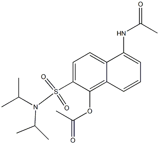 1-Acetoxy-5-acetylamino-N,N-diisopropyl-2-naphthalenesulfonamide Struktur