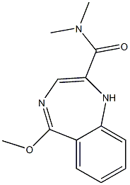 N,N-Dimethyl-5-methoxy-1H-1,4-benzodiazepine-2-carboxamide Struktur