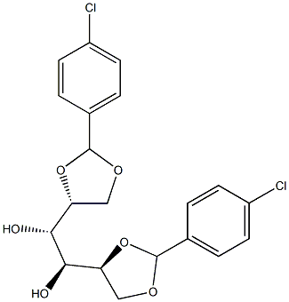 1-O,2-O:5-O,6-O-Bis(4-chlorobenzylidene)-D-glucitol Struktur