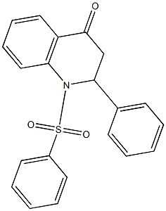 1-(Phenylsulfonyl)-2-phenyl-1,2-dihydroquinolin-4(3H)-one Struktur