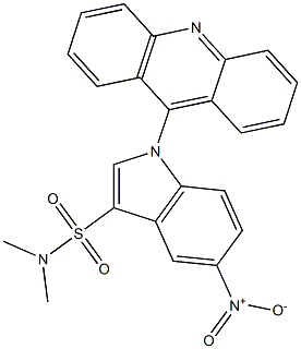 N,N-Dimethyl-1-(acridin-9-yl)-5-nitro-1H-indole-3-sulfonamide Struktur