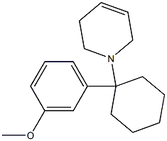 1,2,3,6-Tetrahydro-1-[1-[3-methoxyphenyl]cyclohexyl]pyridine Struktur