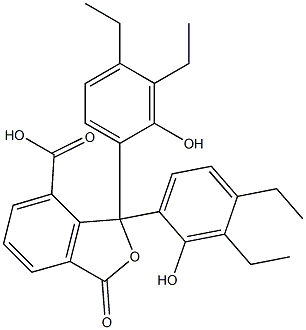 1,1-Bis(3,4-diethyl-2-hydroxyphenyl)-1,3-dihydro-3-oxoisobenzofuran-7-carboxylic acid Struktur