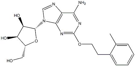 2-[2-(2-Methylphenyl)ethoxy]adenosine Struktur