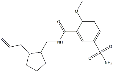 5-Aminosulfonyl-2-methoxy-N-[[1-(2-propenyl)-2-pyrrolidinyl]methyl]benzamide Struktur