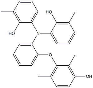 N,N-Bis(2-hydroxy-3-methylphenyl)-2-(3-hydroxy-2,6-dimethylphenoxy)benzenamine Struktur