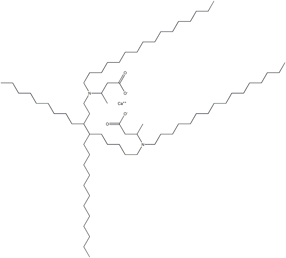 Bis[3-(dihexadecylamino)butyric acid]calcium salt Struktur