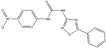 1-(5-Phenyl-1,2,4-oxadiazol-3-yl)-3-(4-nitrophenyl)urea Struktur